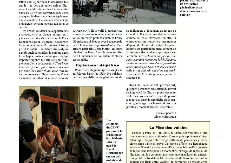 Quartier des Alpes : à la rencontre de ses voisins