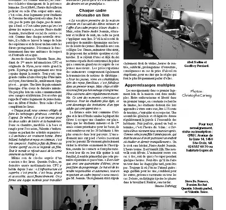 Un cadre accueillant et stimulant